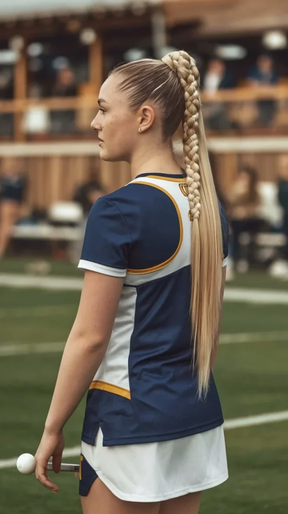 High Ponytail with Braided Wrap