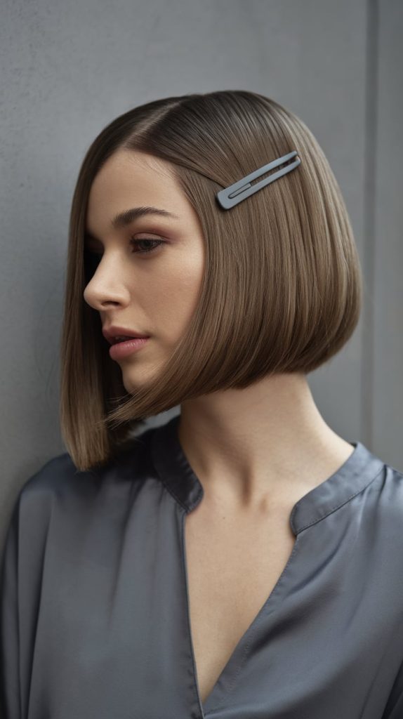 Blunt Bob with a Middle Part