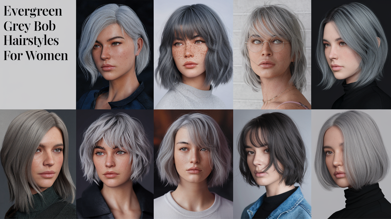 Evergreen Grey Bob Hairstyles for Women